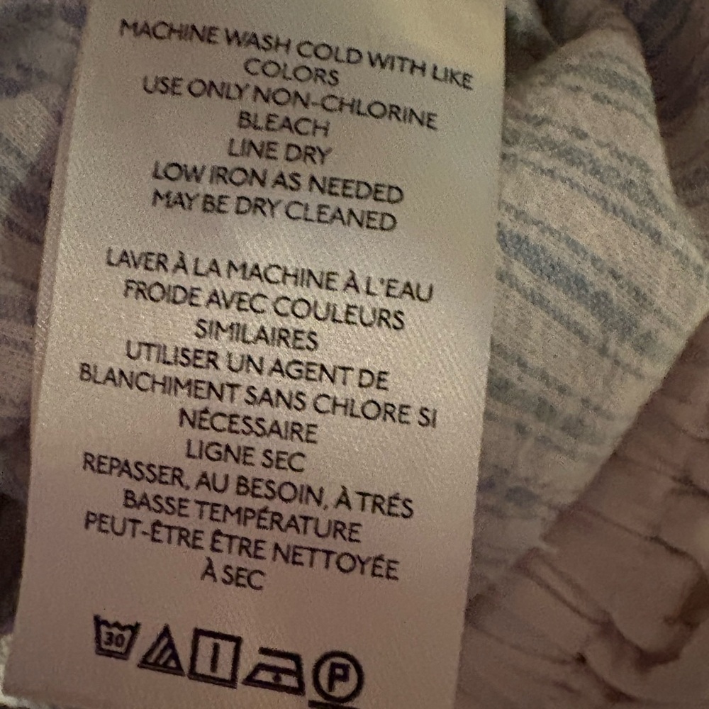 Rare - Free People Runyon oversized Pant Sky Blue / Crème Stripe - Picture 6 of 8